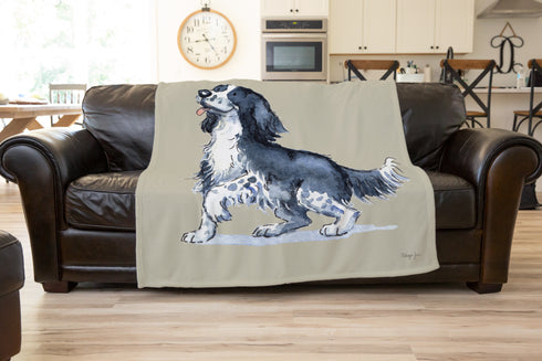 Sprocker Black & White Throw